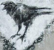 The first of the Mon Coeur Beau crows - painted on a wall in Vitry, Paris, France.