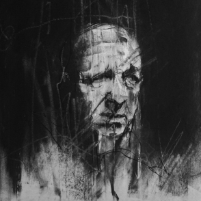 "Twenty-four hours in the life of a madman" (part), conte and chalk on paper, 24 x 24 cm