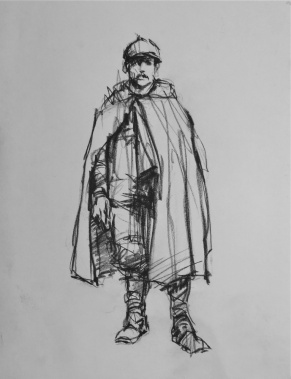 3850 armistice centenary drawing 76, compressed charcoal on paper, 27 x 33 cm 2018